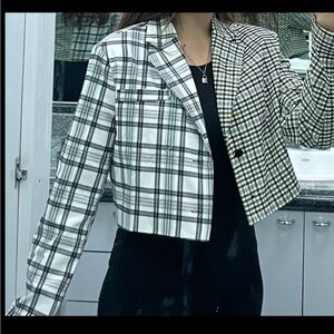 Forever 21 Black and White Checkered Blazer